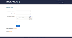 Desktop Screenshot of customers.wowrack.com